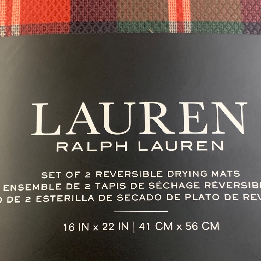 Ralph Lauren Christmas Plaid Reversible Mats